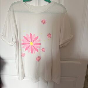 Cute pink and white top Size us